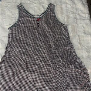 Stylish Black and White Checkered Dress